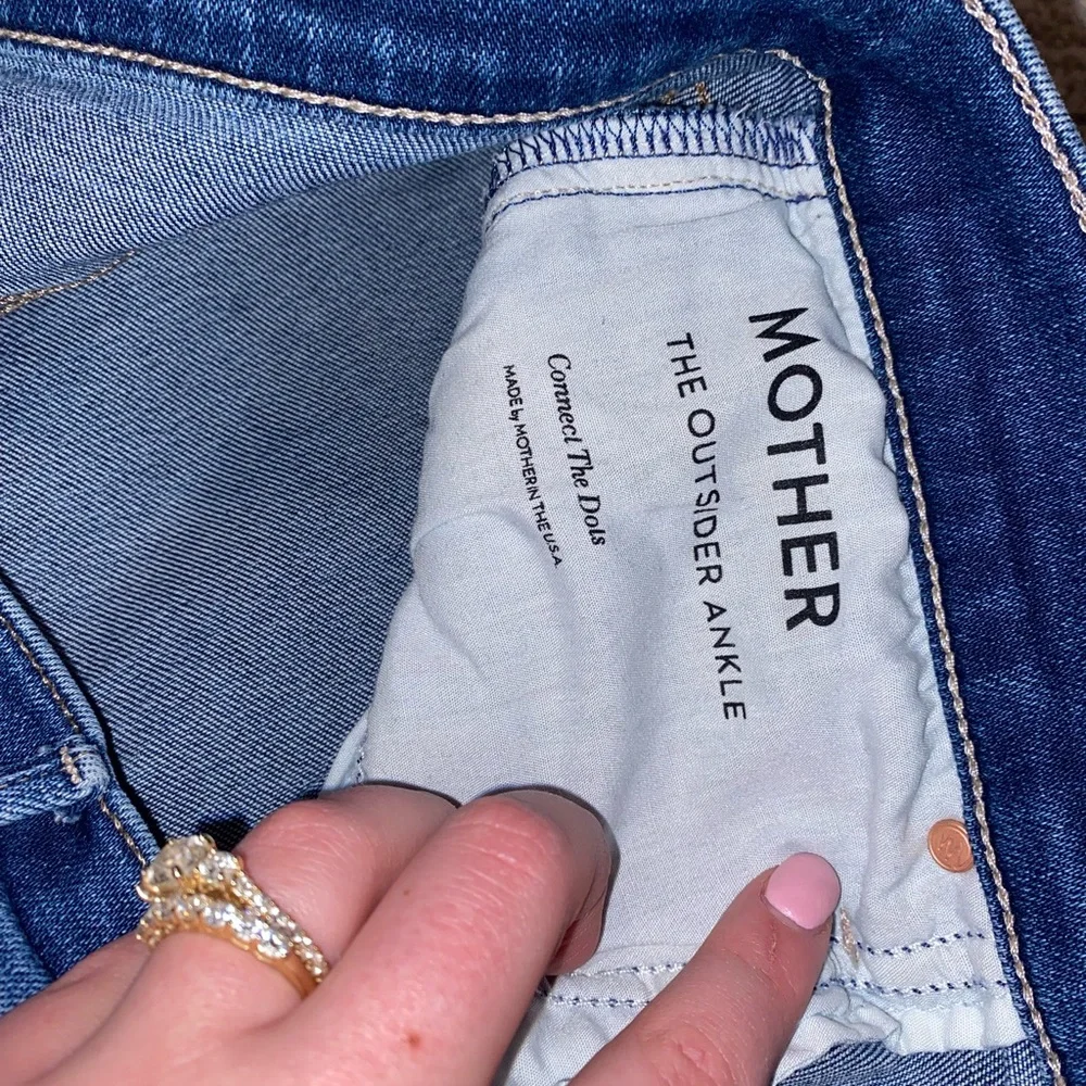 MOTHER The Outsider High Rise Ankle Jeans: Connect The Dots - Picture 5 of 9